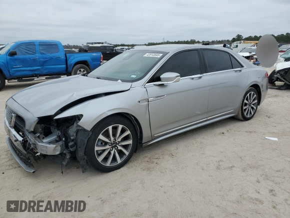 2020 Lincoln Continental Standard with VIN 1LN6L9PK7L5603088, listed as a Copart auction lot 42013595 with 55,373 mi miles and Salvage Title. Bid and sale history available at carsss.com. Image 1.