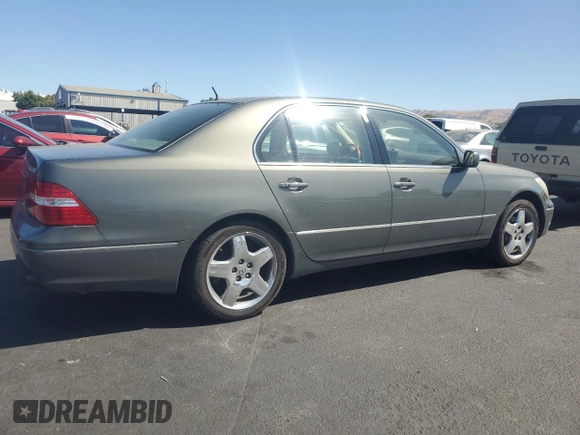 2005 Lexus LS 430 z VIN JTHBN36F555014833, wystawiony jako Copart lot #61096915 z przebiegiem 111 525 mil mil oraz Czysty tytuł • Clean title. Historia ofert i sprzedaży dostępna na DreamBid. Obrazek 3.