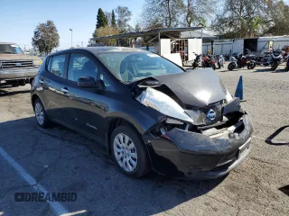 2015 Nissan LEAF SV with VIN 1N4AZ0CPXFC334701, listed as a Copart auction lot 41780655 with 66,335 mi miles and Salvage Title. Bid and sale history available at carsss.com. Image 4.