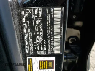 2016 Mercedes-Benz GLE 550e with VIN 4JGDA6DB1GA743523, listed as a Copart auction lot 66542924 with 118,717 mi miles and Salvage title. Bid and sale history available at DreamBid. Image 14.