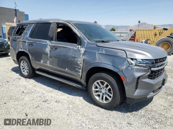 2021 Chevrolet Tahoe LS with VIN 1GNSCMKD3MR227893, listed as a Copart auction lot 65713735 with 87,255 mi miles and Salvage title. Bid and sale history available at DreamBid. Image 4.
