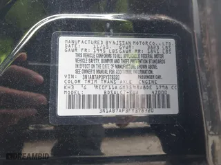 2015 Nissan Sentra S with VIN 3N1AB7AP3FY378320, listed as a IAAI auction lot 41833585 with 58,623 mi miles. Bid and sale history available at carsss.com. Image 9.