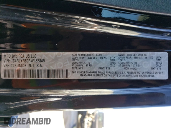 2024 Jeep Wrangler Rubicon with VIN 1C4RJXR69RW132849, listed as a Copart auction lot 48237325 with 18,725 mi miles and Salvage Title. Bid and sale history available at DreamBid. Image 13.