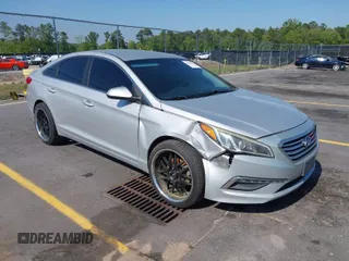 2015 Hyundai Sonata SE with VIN 5NPE24AF2FH165571, listed as a IAAI auction lot 42043283 with 126,676 mi miles and . Bid and sale history available at DreamBid. Image 1.
