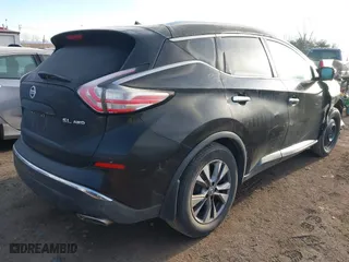 2015 Nissan Murano S with VIN 5N1AZ2MH6FN277457, listed as a IAAI auction lot 41410717 with 109,498 mi miles. Bid and sale history available at carsss.com. Image 4.