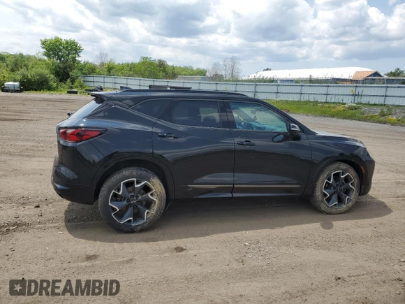 2021 Chevrolet Blazer RS with VIN 3GNKBKRS3MS507404, listed as a Copart auction lot 60249645 with 85,869 mi miles and Salvage title. Bid and sale history available at DreamBid. Image 3.