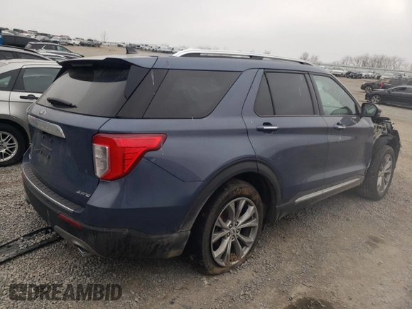 2021 Ford Explorer Limited with VIN 1FMSK8FH6MGB94556, listed as a Copart auction lot 43519775 with 43,381 mi miles and Salvage Title. Bid and sale history available at carsss.com. Image 3.