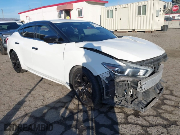 2017 Nissan Maxima SV with VIN 1N4AA6APXHC392355, listed as a IAAI auction lot 41153272 with 83,384 mi miles and . Bid and sale history available at DreamBid. Image 1.