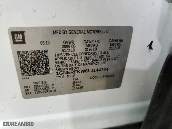 2020 Chevrolet Traverse LS with VIN 1GNERFKW6LJ144724, listed as a Copart auction lot 47587075 with 71,694 mi miles and Salvage Title. Bid and sale history available at carsss.com. Image 14.