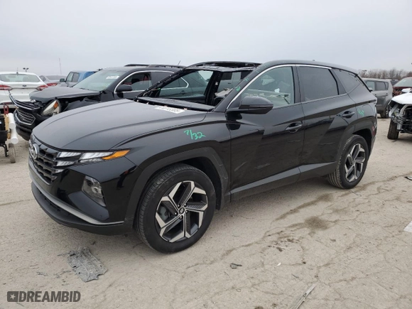 2022 Hyundai Tucson Hybrid SEL Convenience with VIN KM8JFCA15NU045300, listed as a Copart auction lot 44013305 with 2,876 mi miles and Salvage Title. Bid and sale history available at carsss.com. Image 1.