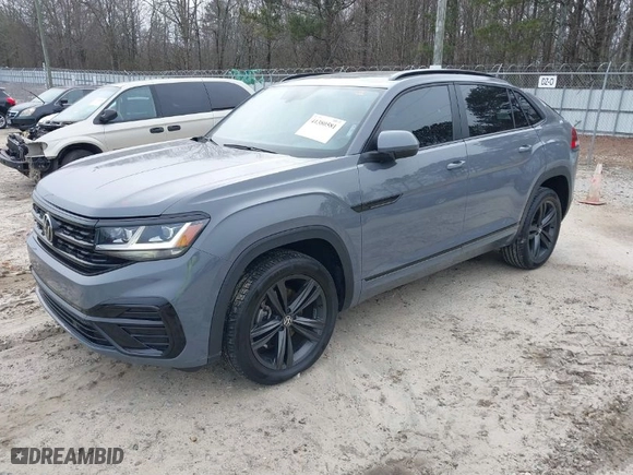 2021 Volkswagen Atlas Cross Sport 3.6L V6 SE w/Technology R-Line with VIN 1V2PE2CAXMC231037, listed as a IAAI auction lot 41380581 with 40,889 mi miles. Bid and sale history available at carsss.com. Image 2.