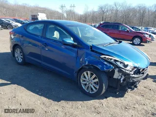 2014 Hyundai Elantra SE with VIN KMHDH4AE3EU117210, listed as a IAAI auction lot 41759014 with 163,518 mi miles. Bid and sale history available at carsss.com. Image 1.