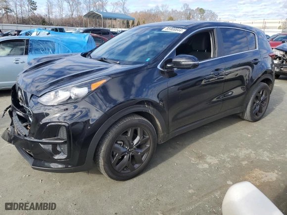 2022 Kia Sportage LX with VIN KNDPM3AC8N7947167, listed as a Copart auction lot 85908844 with 125,727 mi miles and Salvage Title. Bid and sale history available at carsss.com. Image 1.