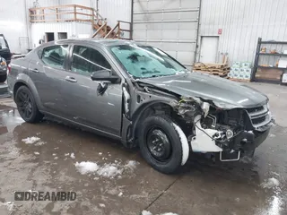 2013 Dodge Avenger SE with VIN 1C3CDZAB1DN581303, listed as a IAAI auction lot 41942469 with 123,330 mi miles. Bid and sale history available at carsss.com. Image 1.