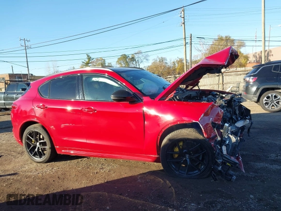 2020 Alfa Romeo Stelvio Sport with VIN ZASPAKAN8L7C87219, listed as a IAAI auction lot 40842412 with 0 mi miles. Bid and sale history available at carsss.com. Image 13.