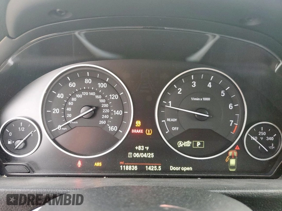2015 BMW 3 Series 328i with VIN WBA3A5G51FNS89780, listed as a Copart auction lot 59128835 with 118,836 mi miles and Salvage title. Bid and sale history available at DreamBid. Image 9.