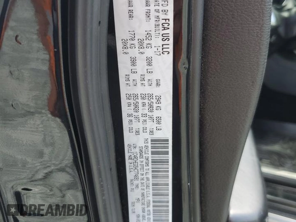 2017 Dodge Durango Citadel Anodized Platinum with VIN 1C4RDHEG5HC774691, listed as a Copart auction lot 57885025 with 176,240 mi miles and Salvage title. Bid and sale history available at DreamBid. Image 13.