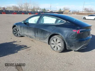 2025 Tesla Model 3 Long Range with VIN 5YJ3E1EB5SF877778, listed as a IAAI auction lot 41639595 with 8,295 mi miles and . Bid and sale history available at DreamBid. Image 3.