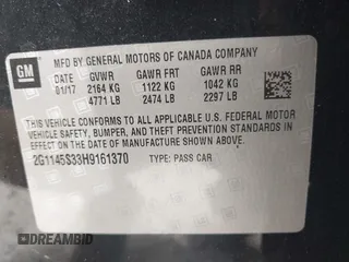 2017 Chevrolet Impala Premier z VIN 2G1145S33H9161370, wystawiony jako IAAI lot #42068971 z przebiegiem 234 346 mil mil oraz . Historia ofert i sprzedaży dostępna na DreamBid. Obrazek 9.