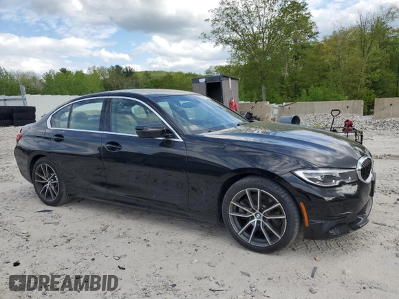 2020 BMW 3 Series 330i with VIN 3MW5R1J05L8B16852, listed as a Copart auction lot 56912105 with 75,379 mi miles and Salvage title. Bid and sale history available at DreamBid. Image 4.