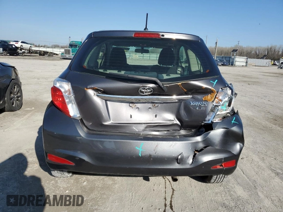 2013 Toyota Yaris L with VIN JTDJTUD37DD559468, listed as a Copart auction lot 48627254 with 141,672 mi miles and Salvage Title. Bid and sale history available at carsss.com. Image 6.