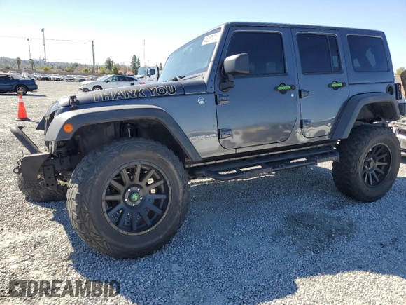 2014 Jeep Wrangler Unlimited Rubicon with VIN 1C4BJWFG8EL188494, listed as a Copart auction lot 46281415 with 171,532 mi miles and Salvage Title. Bid and sale history available at carsss.com. Image 1.