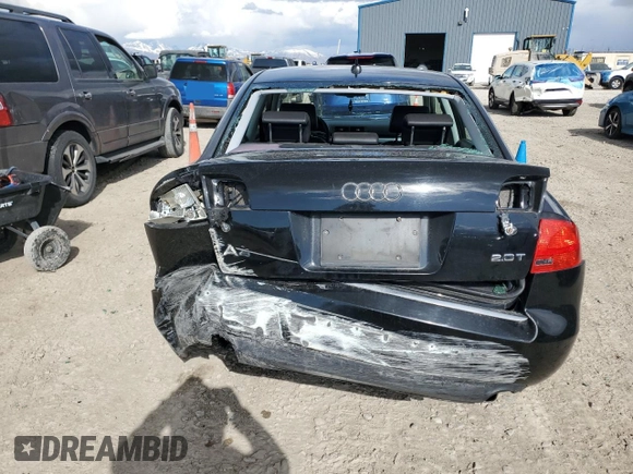 2007 Audi A4 2.0T with VIN WAUAF78E47A060120, listed as a Copart auction lot 51711035 with 108,291 mi miles and Salvage Title. Bid and sale history available at carsss.com. Image 6.