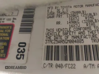 2016 Toyota Tacoma SR with VIN 3TMCZ5AN5GM004885, listed as a IAAI auction lot 41569409 with 143,951 mi miles. Bid and sale history available at carsss.com. Image 9.