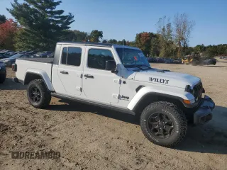 2021 Jeep Gladiator Willys with VIN 1C6HJTAG7ML557920, listed as a Copart auction lot 75614284 with 17,223 mi miles and Salvage title. Bid and sale history available at DreamBid. Image 4.