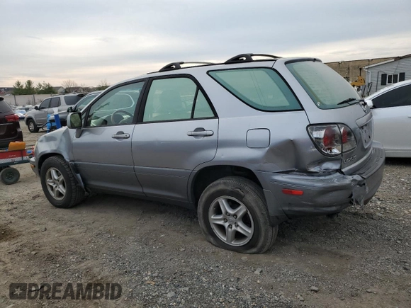 2001 Lexus RX 300 with VIN JTJHF10U510206858, listed as a Copart auction lot 80909304 with 219,722 mi miles and Salvage Title. Bid and sale history available at carsss.com. Image 2.
