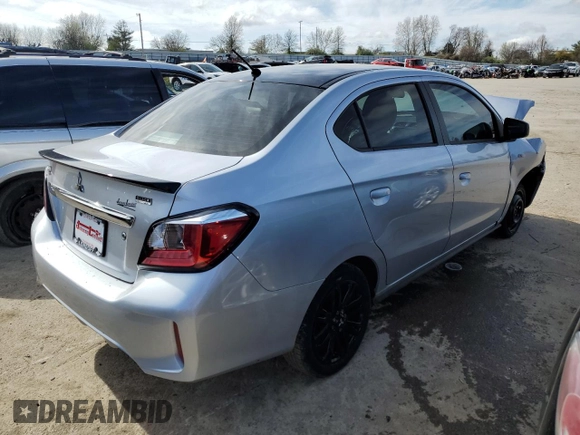 2023 Mitsubishi Mirage G4 ES with VIN ML32FUFJ1PHF00796, listed as a Copart auction lot 47142644 with 16,337 mi miles and Salvage Title. Bid and sale history available at carsss.com. Image 3.