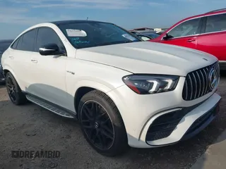 2022 Mercedes-Benz GLE 63 S AMG with VIN 4JGFD8KB2NA767714, listed as a IAAI auction lot 42359544 with 55,544 mi miles and . Bid and sale history available at DreamBid. Image 1.