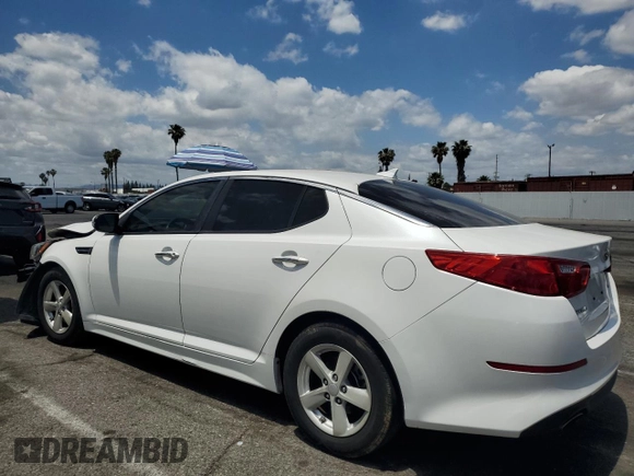 2015 Kia Optima LX with VIN KNAGM4A70F5605196, listed as a Copart auction lot 56984125 with 150,500 mi miles and Clean Title. Bid and sale history available at DreamBid. Image 2.
