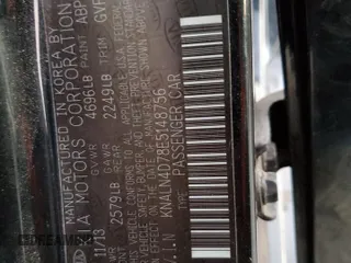 2014 Kia Cadenza Premium with VIN KNALN4D78E5148756, listed as a Copart auction lot 77539394 with 109,296 mi miles and Salvage Title. Bid and sale history available at carsss.com. Image 12.