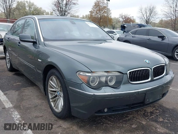 2005 BMW 7 Series 745Li with VIN WBAGN63595DS56807, listed as a IAAI auction lot 42018921 with 128,230 mi miles and . Bid and sale history available at carsss.com. Image 1.