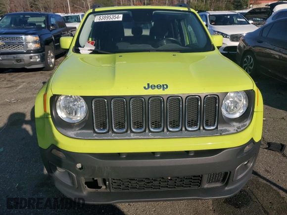 2017 Jeep Renegade Latitude with VIN ZACCJBBB0HPF45190, listed as a Copart auction lot 83895354 with 87,259 mi miles and Non Repairable. Bid and sale history available at carsss.com. Image 5.