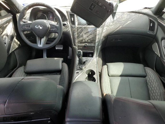 2021 Infiniti Q50 RED SPORT 400 with VIN JN1FV7DR5MM880501, listed as a Copart auction lot 80539844 with 23,970 mi miles and Salvage Title. Bid and sale history available at carsss.com. Image 8.