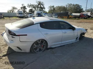 2021 Kia Stinger GT2 with VIN KNAE55LC1M6089121, listed as a Copart auction lot 74823434 with 25,009 mi miles and Salvage Title. Bid and sale history available at carsss.com. Image 3.