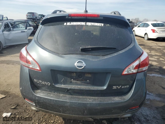 2011 Nissan Murano SV with VIN JN8AZ1MW2BW169892, listed as a Copart auction lot 46628735 with 164,409 mi miles and Salvage Title. Bid and sale history available at carsss.com. Image 6.
