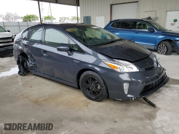 2012 Toyota Prius One with VIN JTDKN3DUXC5408134, listed as a Copart auction lot 59718785 with Not provided miles and Salvage title. Bid and sale history available at DreamBid. Image 4.