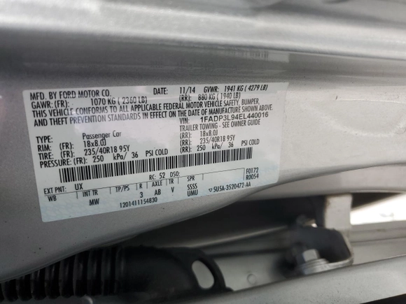 2014 Ford Focus ST with VIN 1FADP3L94EL440016, listed as a Copart auction lot 74464774 with 180,552 mi miles and Salvage Title. Bid and sale history available at carsss.com. Image 13.