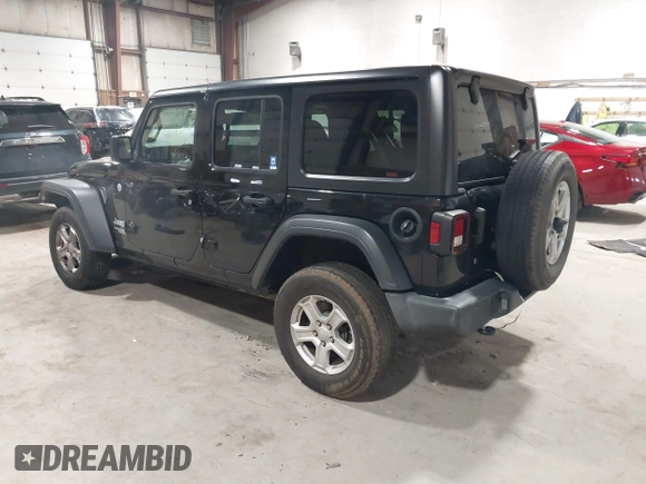 2019 Jeep Wrangler Unlimited Sport Altitude with VIN 1C4HJXDGXKW505396, listed as a IAAI auction lot 42039985 with 146,178 mi miles and . Bid and sale history available at DreamBid. Image 3.
