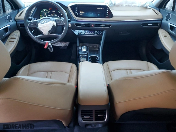 2022 Hyundai Sonata Hybrid Limited with VIN KMHL54JJ8NA049540, listed as a Copart auction lot 87121394 with 28,210 mi miles and Salvage Title. Bid and sale history available at carsss.com. Image 8.