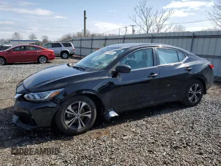 2021 Nissan Sentra SV with VIN 3N1AB8CV7MY306860, listed as a Copart auction lot 47939825 with 34,409 mi miles and Salvage title. Bid and sale history available at DreamBid. Image 1.