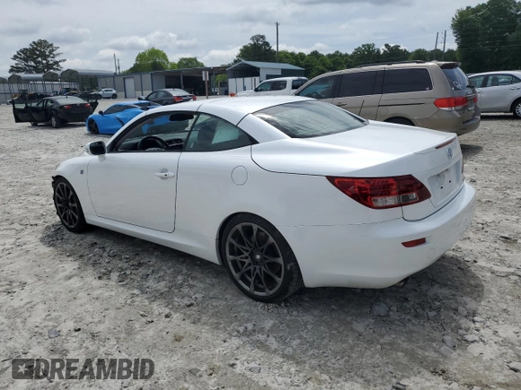 2011 Lexus IS 350 C z VIN JTHFE2C23B2506481, wystawiony jako Copart lot #56899655 z przebiegiem 123 716 mil mil oraz Szkoda całkowita • Salvage title. Historia ofert i sprzedaży dostępna na DreamBid. Obrazek 2.