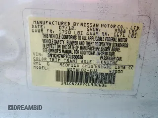 2012 Nissan Versa SV z VIN 3N1CN7AP7CL930636, wystawiony jako Copart lot #51335585 z przebiegiem 81 698 mil mil oraz Szkoda całkowita • Salvage title. Historia ofert i sprzedaży dostępna na DreamBid. Obrazek 14.