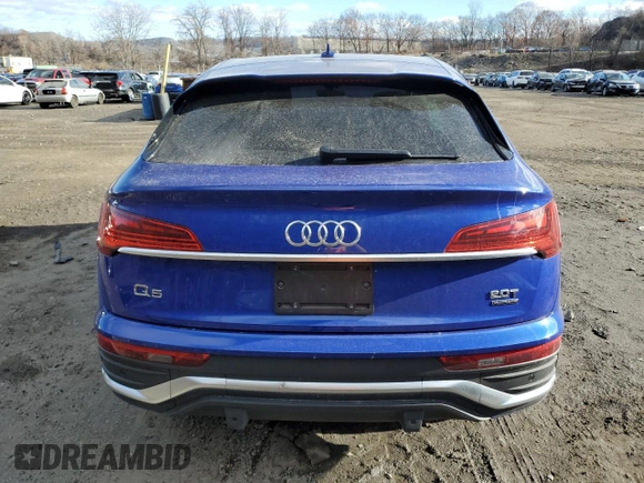 2022 Audi Q5 Sportback S line Premium Plus with VIN WA15AAFY2N2139199, listed as a Copart auction lot 82804054 with Not provided miles and Salvage title. Bid and sale history available at DreamBid. Image 6.