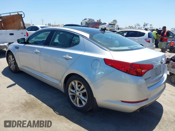 2013 Kia Optima EX with VIN 5XXGN4A72DG199317, listed as a IAAI auction lot 42517407 with 160,402 mi miles and . Bid and sale history available at DreamBid. Image 3.