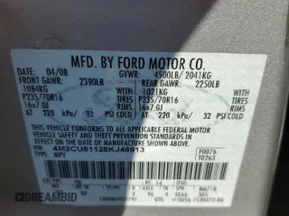 2008 Mercury Mariner с VIN 4M2CU81128KJ48913, выставлен на аукционе Copart как лот 61588355 с пробегом 84 883 миль миль и Списание • Salvage title. История ставок и продаж доступна на DreamBid. Изображение 13.