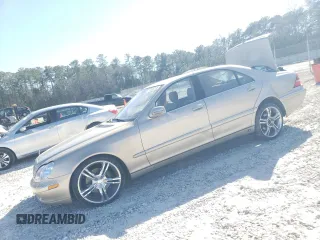 2001 Mercedes-Benz S-Class with VIN WDBNG75J71A199988, listed as a Copart auction lot 49666765 with 215,687 mi miles and Clean Title. Bid and sale history available at carsss.com. Image 1.